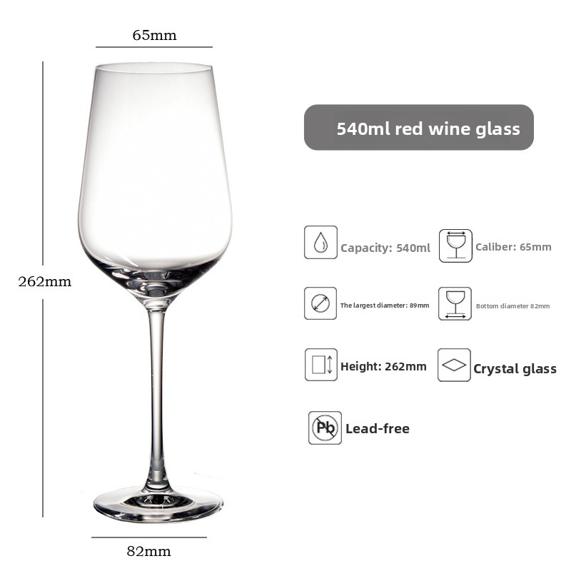 Verre à vin blanc en cristal, clair et élégant