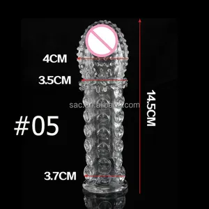 Sacknove Extensie Seksspeeltjes 11 Types Transparant Dragon Baard Dildo Realistische Cover Condoom Extender Penis Mouw Voor Mannen