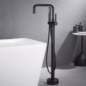 Freestanding Floor-<b>Mounted</b> Modern Single-Handle High-Flow Blackened Brass Bathtub Ceramic Core Hand Shower <b>Spray</b> HD-TF023 High-F - Product Image 3