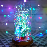 Boîte à piles étanche pour télécommande, guirlande lumineuse à fil de cuivre, lumières colorées à fil de cuivre, lumières LED d'intérieur à télécommande