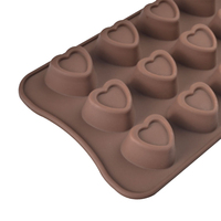 Moule en silicone de qualité alimentaire en forme de cœur pour chocolat, sans BPA, pour la pâtisserie et l'artisanat, vente en gros pour fabricants