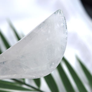 Pluma de reflexología Facial Gua Sha de cuarzo transparente cristal Natural Manual, herramienta de terapia china para el cuidado de la salud corporal, pluma de acupuntura - Product Image 2