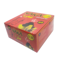Charbon de bois de fruit pur pour chicha arabe, 7200J Calory, boîte jaune