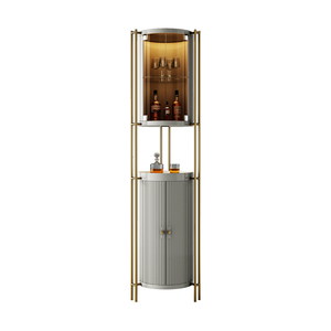 Meubles de luxe maison salon armoire à vin <span class=keywords><strong>en</strong></span> <span class=keywords><strong>bois</strong></span> personnalisée <span class=keywords><strong>bar</strong></span> avec vitrine vitrine armoire <span class=keywords><strong>d</strong></span>'<span class=keywords><strong>angle</strong></span> même armoire latérale - Product Image 5
