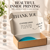 Boîte d'expédition pliable personnalisée Eco Style avec extérieur en kraft brut et intérieur avec impression OEM pour la vente au détail de mode
