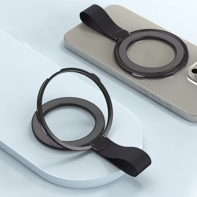 Smartphone Ring Magnetic for iPhone Ring Mobile Phone Ring Ultra Strong Double-Sided Magnet 360 Rotation Angle Adjustable