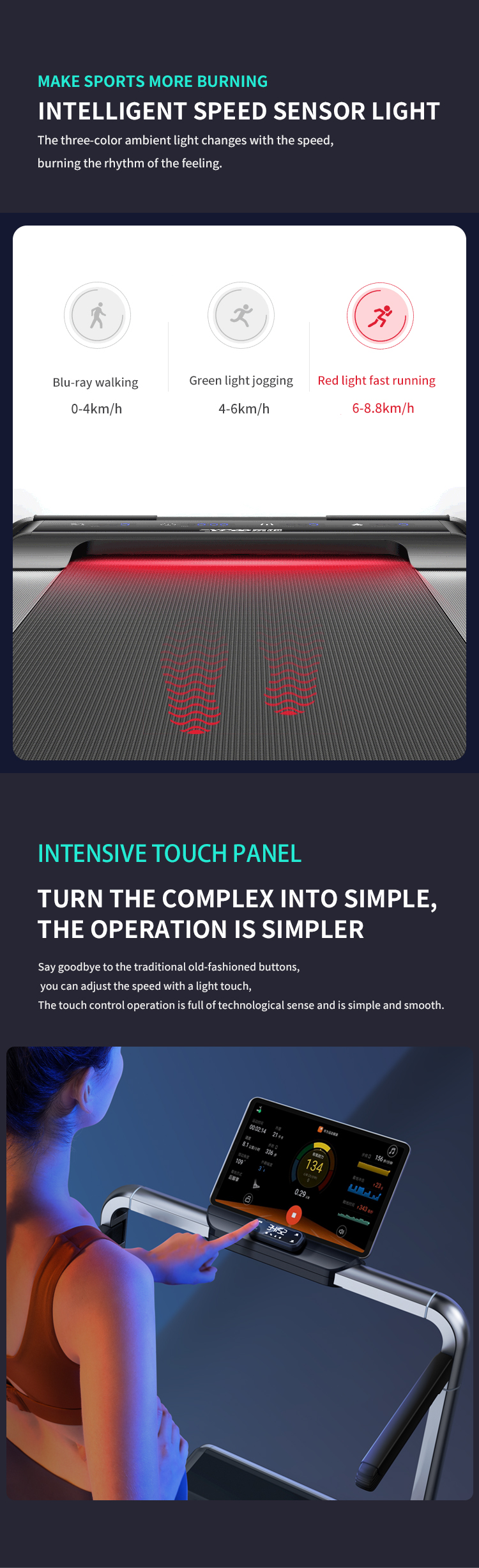 YPOO fitness electric treadmill cheap treadmill high quality treadmill