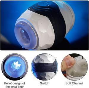 Fabriek Rechte Hoge Kwaliteit Siliconen Materiaal Volwassen Speelgoed Mannelijke Privé Penis Massager Tien Frequentie Vibratie Masturbator - Product Image 5