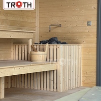Sauna mobile sur remorque, villa conteneur modulaire préfabriquée sur mesure, sauna extérieur portable sur remorque