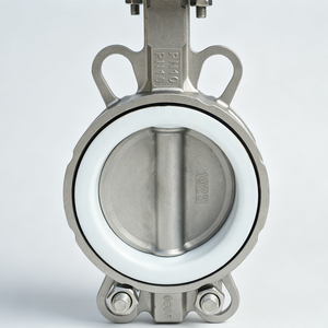 Vanne manuelle sur mesure PN10 entièrement en acier inoxydable avec revêtement PTFE pour la tuyauterie de process chimique résistante à la corrosion - Product Image 3