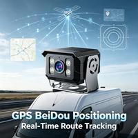 Caméra de véhicule 4G GPS IP67 1080P avec vision nocturne couleur intégrale et éclairage noir, surveillance de stationnement pour conditions difficiles et suivi de flotte de bus