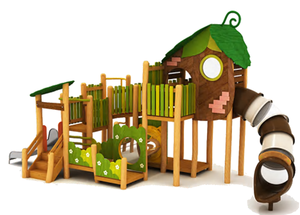 Set Altalena in Legno per Esterni per Bambini con Altalene Giocattolo e Scala per Arrampicarsi per Casa, Giardino, Scuola e Parco Giochi - Product Image 2