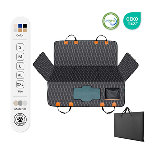 Housse de siège arrière de <span class=keywords><strong>voiture</strong></span> <span class=keywords><strong>pour</strong></span> animaux de compagnie de qualité supérieure avec matériau imperméable, design matelassé et <span class=keywords><strong>protection</strong></span> des portes <span class=keywords><strong>pour</strong></span> usage familial - Product Image 1