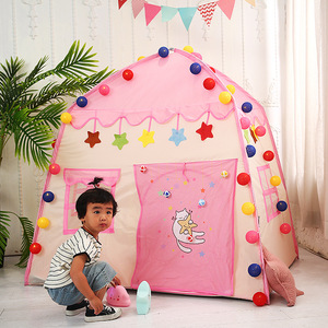Casa de Juegos Infantil con Estrellas y Pelotas para Niños, Sala de Juegos Interior de 2 a 4 Años, Castillo de Tela Unisex - Product Image 2
