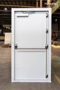 Puerta de Acero de Seguridad Contra Incendios de Diseño Moderno Personalizado, Puerta Cortafuego de Primera Calidad para Edificios de Gran Altura y Zonas de Tifones - Product Image 2