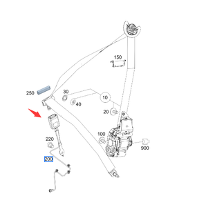 2478600169 tendeur de boucle de ceinture de sécurité côté passager avant gauche pour Mercedes Benz V177 X247 A220 GLB250 247 860 01 <span class=keywords><strong>69</strong></span> - Product Image 2