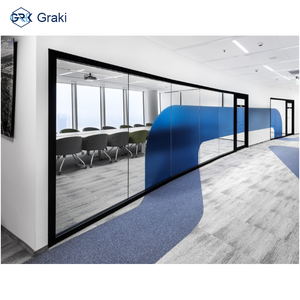 Graki 3H Modern Çerçeveli Çelik Cam Bölme Duvarı, Yangına Dayanıklı Buzlu Oda Bölücü, Yüksek Etkili Ses Yalıtımı ile - Product Image 5