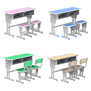 Ensemble bureau et chaise réglables en métal pour cours de tutorat – Mobilier essentiel pour bureau à domicile et chambre à coucher - Product Image 6