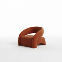 Fauteuil de salon moderne minimaliste italien de luxe léger, design incurvé en forme de S, pour salon, balcon, petit appartement - Garantie 5 ans