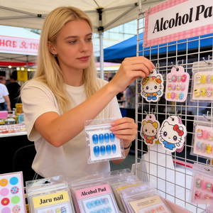 مجموعة فن الأظافر للأطفال يدوية الصنع - طقم أظافر كرتونية لأربعة أظافر - أحجام عشوائية - لا يتطلب أدوات - مجموعة في علبة - Product Image 4