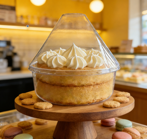 กล่องเค้กใสแบบใช้แล้วทิ้ง เกรดอาหาร สำหรับใส่เค้กครีมขนาดเล็ก ปลอดภัยสำหรับอาหาร ผลิตจากพลาสติก PET ขายส่ง - Product Image 5