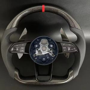 Volant de voiture LED en fibre de carbone adapté pour <span class=keywords><strong>Audi</strong></span> R8 <span class=keywords><strong>TT</strong></span> Mk2 <span class=keywords><strong>Mk3</strong></span> 8n <span class=keywords><strong>RS</strong></span> TTS Ttrs Rs3 Rs6 RS4 RS5 RS7 A3 A4 A5 A6 A7 A8 A1 Q3 Q5 Q7 - Product Image 6