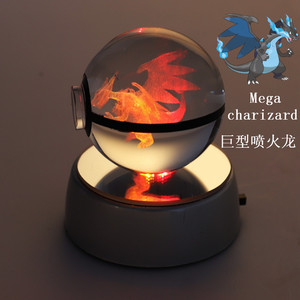 Boule de <span class=keywords><strong>Cristal</strong></span> K9 Mega Charizard de 50 mm 80 mm pour Cadeau d'Anniversaire d'Enfant - Product Image 6