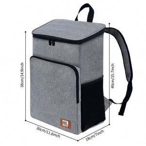 Bolsa Térmica Porta Alimentos de Gran Capacidad (20L), de Aluminio, para Picnic, con Aislamiento, para Exteriores, Tipo Mochila - Product Image 2