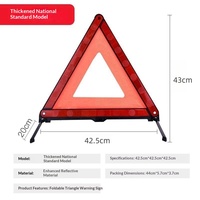 Panneau de signalisation de danger pour voiture, modèle norme nationale, pour inspection annuelle du véhicule, stationnement, accident, rouge réfléchissant