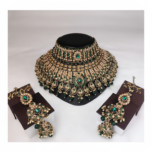 Ensemble de collier ras de cou en pierres autrichiennes plaquées or et perles 10573823 Bijoux fins - Product Image 2