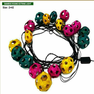 Guirlande lumineuse féérique en bambou de qualité supérieure avec une lumière chaude et ambiance douce pour café, restaurant, hôtel, balcon, chambre et décoration intérieure élégante - Product Image 3
