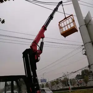 5 - 20 Meter Tinggi Harga Pabrik Man Lift Truk Mobil Dipasang Picker Crane untuk Perbaikan Lampu Jalan