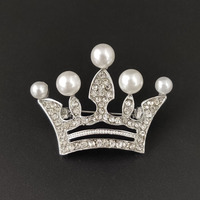 Broches Couronne en Strass Cristal pour Femme, Plaqué Or Alliage, Cadeau Personnalisé pour Fiançailles, Mariage, Fête, 4 Couleurs, Tendance, pour Costume