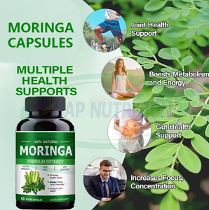 Ausreson kapsul ekstrak daun Moringa Label pribadi mendukung suplemen Pencernaan kapsul Moringa organik terbaik - Product Image 4