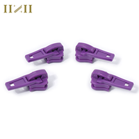 Taille personnalisée, multicolore, fermeture à glissière à verrouillage automatique pour bricolage accessoire de vêtement, extracteur de fermeture à glissière en nylon violet avec matière plastique