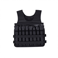 Gilet lesté unisexe réglable en tissu Oxford pour entraînement aérobie et fitness, sac de sable lesté portable avec bandes réfléchissantes