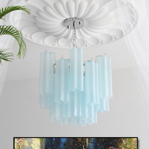 Lámpara de Araña <span class=keywords><strong>LED</strong></span> de Hierro y Vidrio de Estilo Moderno Francés de Lujo para Sala de Estar, <span class=keywords><strong>con</strong></span> Altura Ajustable, Lámpara Colgante de Techo para <span class=keywords><strong>Dormitorio</strong></span>, Hogar y Hotel - Product Image 5