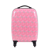 Valise à roulettes pour enfants de 16 pouces en ABS PC, valise rigide pour enfants, motifs colorés de graffitis, dinosaures, fusées, valise de voyage