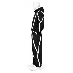 Quick Dry Zip up <b>Long</b> <b>Sleeve</b> Breathable Windbreaker Sets Custom Logo <b>Men</b> Street Wear <b>Top</b> Quality Set For <b>Men</b> - Product Image 3
