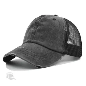 قبعة بيسبول للرجال من 6 أقسام قبعة بيسبول لركاب الشاحنات من 6 أقسام ذات لونين
