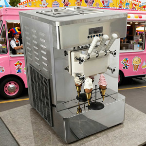 Máquina de Helado Suave YourTime 30L/h 2+1 Sabores Mixtos, Máquinas para Helado Suave con Certificación ETL y CE, Bomba de Aire, Máquina para <span class=keywords><strong>McFlurry</strong></span> y Acai Bowl - Product Image 1