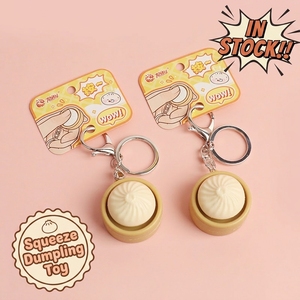 New Creative Stress Relief Toy <b>Glitter</b> Colorful Dumpling-shaped Squishy <b>Ball</b> Keychain Pendant Stress Relief <b>Ball</b> Keychain - Product Image 1