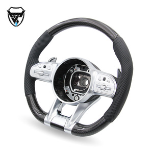 Cuero negro con textura de carbono, línea negra perforada y galvanizada para <span class=keywords><strong>Mercedes</strong></span> Benz C GLC E S CLS <span class=keywords><strong>AMG</strong></span> zc-809-t21-y - Product Image 3
