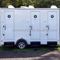 FOOD VAN Design de Luxe 12FT 3 Postes Remorque Sanitaire Extérieure de Qualité Supérieure à Vendre