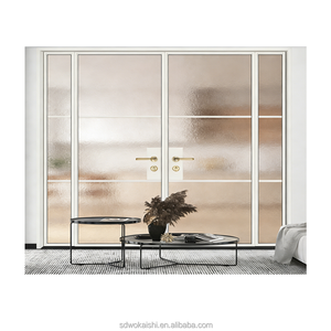 Porta Scorrevole Moderna a Tre Pannelli con Vetro Triplo, Funzione Antifurto, Superficie Rifinita per Villa, Sala, Ufficio, Edificio, Sala da Pranzo - Product Image 5