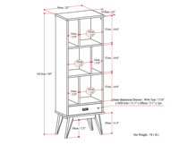 Bibliothèque moderne en bois massif DU'S avec tiroirs pour le rangement, adaptée à diverses situations et d'une excellente qualité