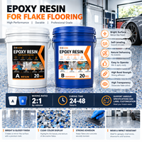 Résine époxy pour revêtements de sol en flocons, forte adhérence, résistance à l'usure et finition lisse pour sols en béton
