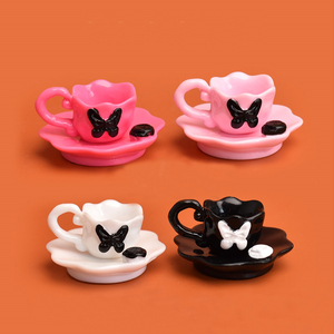 Farfalla da tè Cabochon in resina Flatback per <span class=keywords><strong>cucina</strong></span> in miniatura cibo charm ornamento da tavolo - Product Image 1