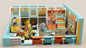 Equipo de juego suave personalizado para interiores: Toboganes dobles naranja con diseño de cara de gato, piscina de bolas, pantalla de monstruo y pared de escalada. |   FEC para Niños - Product Image 2