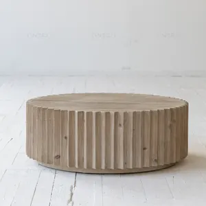 Klassisches Esszimmer Wohnzimmer möbel Luxus Couch tische runder Couch tisch Holztisch groß